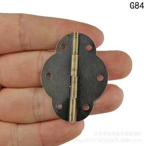 Bisagra para Muebles 46x35mm G84 de Montaje Superficial, Hierro Antiguo Ovalado, 6 Orificios, para Armario de Almacenamiento - Product Image 4