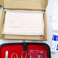 Kit de pratique de suture pour étudiants en médecine, formation chirurgicale avec modèle de coussin en silicone, ensemble d'outils, matériel pédagogique