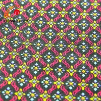 Tissu tissé moins cher en gros, 100% polyester, imprimé géométrique, tissu en mousseline de laine pour robe femme