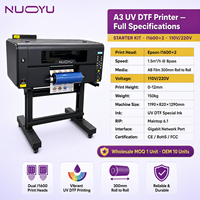 Printer UV DTF A3 Baru Tegangan Ganda 110V 220V Kompatibel Seluruh Dunia Mesin Pengelupas Laminasi Otomatis Kepala Ganda Tinta UV