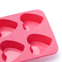 Moule à gâteau d'anniversaire en Silicone à 6 cavités, forme de cœur, à faire soi-même