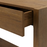 Table console de couloir en bois minimaliste de luxe de style moderne du milieu du siècle avec 2 tiroirs pour le salon Entrée