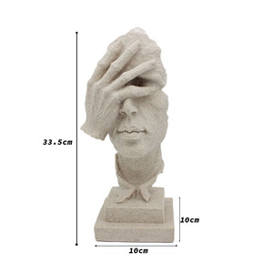 Silencioso es una figura dorada, artesanía abstracta, escultura nórdica creativa, adornos Retro para oficina y sala de estar - Product Image 6