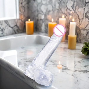 Ava Realistische Adult Strap-On <span class=keywords><strong>Dildo</strong></span> Enorme Glazen <span class=keywords><strong>Dildo</strong></span> Met Vibrator Sex Producten Voor Vrouwen - Product Image 2