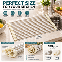 Support de rangement enroulable en acier inoxydable recouvert de silicone, résistant à la rouille, facile à nettoyer, résistant à la chaleur, pour casseroles et poêles chaudes