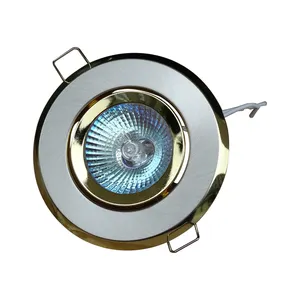 Mr16 Круглая стальная потолочная лампа, встраиваемая Светодиодная лампа Gu10, рамка, потолочный светильник