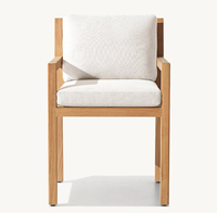 MAYA Fauteuil d'extérieur en gros Mobilier de maison Restaurant de style nordique moderne Salle à manger Accoudoir en bois Chaises de salle à manger
