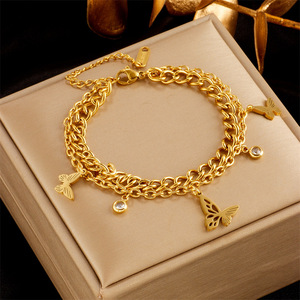 Pulsera de Bisutería de Acero Inoxidable, Resistente al Agua y que No se Desvanece, con Dijes - Product Image 6
