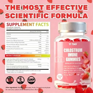 Gélules de colostrum bovin 1500mg OEM ODM - Soutien immunitaire, Nutrition vitaminique, Cheveux et ongles, Santé intestinale - Product Image 2