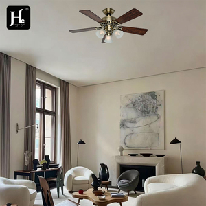 Vintage Classic 5 Wooden Blades Fancy American Style Ceiling Fan with Light - Product Image 6