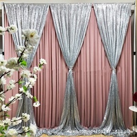 Fête scène toile de fond décoration murale Polyester rideau tissu mariage toile de fond rideaux
