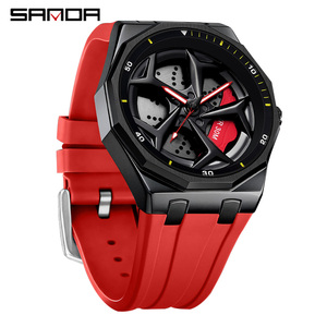 Reloj Deportivo Minimalista para Hombre Sanda 1166, Resistente al Agua, Luminoso, Moderno, con Rueda Giratoria, Casual - Product Image 4