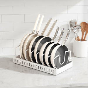 <span class=keywords><strong>Moderno</strong></span> Soporte Telescópico para Tapas de Ollas, Organizador de Tapas de Acero al Carbono, Extensible, con Longitud Ajustable - Product Image 1