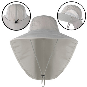 Sombrero protector solar de pesca al aire libre para hombre, cubierta de cara completa de verano con ala grande, protección UV impermeable para deportes, actividades al aire libre - Product Image 3