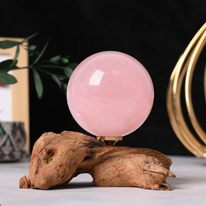 Venta al por Mayor de Esferas de Cuarzo Rosa Pulido a Mano, Piedras Curativas de Cristal para Decoración Feng Shui - Product Image 2