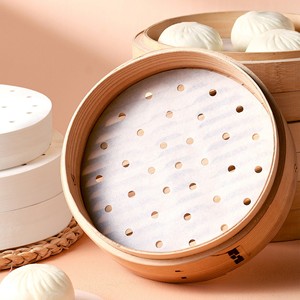 Food Grade Non Stick Steamer Paper Double Sided Silicone Oil Coated For <b>Bamboo</b> Steamer Eco Friendly 100 <b>Sheets</b> - Product Image 2