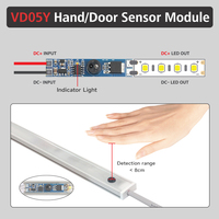 Sensor de Movimiento IR para Puerta DC12V/24V 8A 96W, Lámparas LED con Control de Atenuación, Escaneo de Corta Distancia, Indicador Inteligente Blanco Cálido
