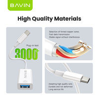 BAVIN grosir Otg30 Otg35 5gbps Tipe c Transport Usb c Male Otg Adapter Converter Usb c Otg Adapter