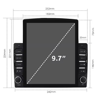 Radio para Auto Jiawell de 9.7 Pulgadas con Android, Compatible con Carplay y Android Auto, Mirror Link, WiFi y Bluetooth Integrados, Reproductor para Tablero con USB