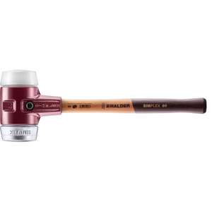 HALDER - 3079.050 Baguettes à face souple SIMPLEX-Superplastique/métal doux avec boîtier en fonte et manche en bois de haute qualité - Product Image 1