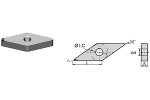 <span class=keywords><strong>CNC</strong></span> PCD Bánh Xe Công cụ kim cương biến chèn vcmt vcgt160404 nhôm OEM tùy chỉnh - Product Image 4