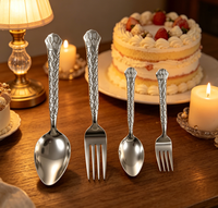 Vente en gros d'articles de table en acier inoxydable, ensemble de couverts cuillère-fourchette pour hôtels et restaurants
