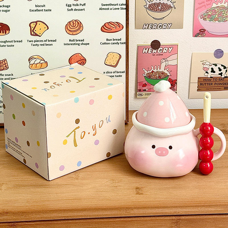 [แท่งคนกล่องของขวัญขนาดเล็ก] ถุงโชคดี หมูสีชมพู