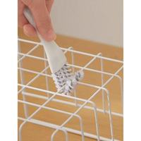 Brosse de nettoyage pour barbecue carrée avec crochet et grattoir, kit barbecue multifonction, brosse de nettoyage de cuisine réutilisable en microfibre