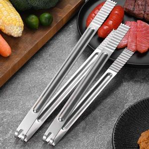 Wholesale Buffet Party Cooking Kitchen Tongs BBQ Long Food <b>Clip</b> Stainless Steel Salad BBQ Grill Tongs <b>Clip</b> - Product Image 2