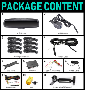 กล้องติดรถยนต์ GreenYi แบบกระจกมองหลัง พร้อมเลนส์คู่ เซ็นเซอร์กะระยะถอยหลัง ความละเอียด 1080P บันทึกภาพขณะขับขี่ พร้อม G-sensor - Product Image 6