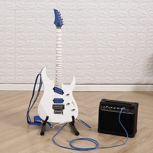 New Arrival 39 Inch OEM High Quality Double Rocking Guitar Trendy Musical <b>Instrument</b> Guitar with 15W Amplifier - Product Image 5
