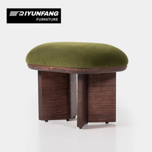 Conjunto de Sillones Modernos de Madera Maciza y Tela - Para Sala de Estar, Dormitorio, Comedor, Hotel y Uso en Exteriores - Silla con Respaldo Inclinado y Reposapiés - Product Image 4