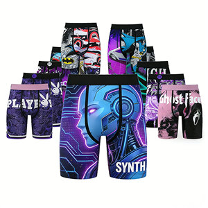 Sous-vêtements pour hommes imprimés personnalisés, respirants, graphiques, anime, dessin animé, taille plus, sport, séchage rapide, impression numérique, caleçons <span class=keywords><strong>boxer</strong></span>, logo à la taille - Product Image 1