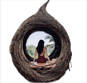 Balançoire de nid d'oiseau de rotin de style de Bali de luxe chaise suspendue lit de repos d'arbre pour le paysage de station d'hôtel - Product Image 6