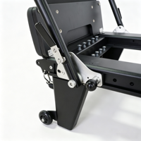 Reformer Pilates Demi-Tourneuse à Chariots Entièrement en Aluminium pour Charges Lourdes, pour Entraînement Pilates à Domicile et en Studio