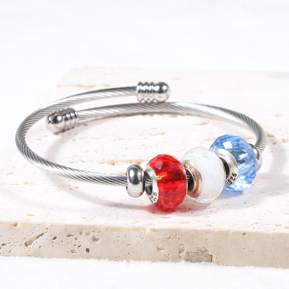Steel-colored beads