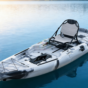 Kayak de pêche à pédales en PE, monoplace, avec moteur, grandes ouvertures pour la pêche en rivière et le surf. - Product Image 3