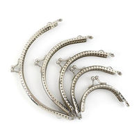 Deeweel BS151 6.5/8.5/10.5/12.5/15.5cm tas bingkai perak tas tangan aksesori perangkat keras tas DIY logam paduan mode Mini bingkai dompet