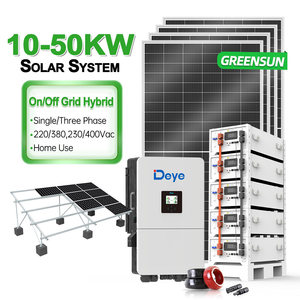 Sistemas de Energía Solar Híbridos Completamente Fuera de la Red de 10KW 20kW 30kW 50kW, Sistema de Almacenamiento de Energía con Paneles Solares para Uso Doméstico con <span class=keywords><strong>Inversor</strong></span> LiFePO4 - Product Image 1