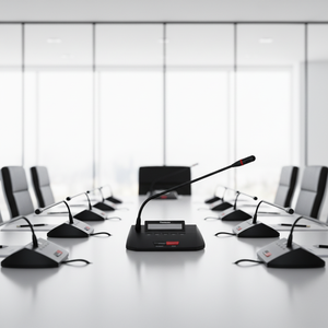 Unité de Présidence de Conférence Numérique Filaire Thinuna VA-355C avec Suivi Vidéo et Fonction de Vote Dynamique pour Salle de Conférence - Product Image 1