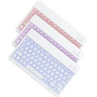 Clavier sans fil ultra-mince et portable OEM ODM avec rétroéclairage 7 couleurs rechargeable pour tablettes et appareils mobiles