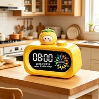 Réveil à mouvement mécanique avec design Sanrio, rétroéclairage, fonction snooze silencieuse, verre trempé, outil d'autodiscipline pour