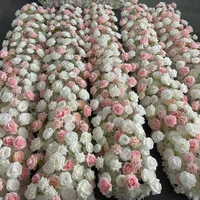 Fleurs de décoration d'allée de mariage RF-MX07, fourniture d'usine, rangée de fleurs personnalisée pour allée de mariage, rangée de fleurs pour escalier