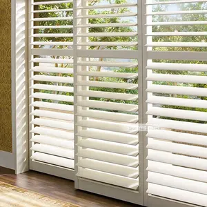 全球著名的PVC水平双折窗和室内百叶窗种植百叶窗，用于滑动门