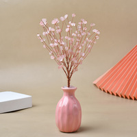 Arbres Feng Shui en cristal et pierres précieuses, artisanaux, uniques, de luxe, tissés à la main, avec base personnalisée pour bureau