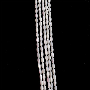 Perles de coquillages blancs naturels, accessoires, pierres naturelles en vrac, pour bricolage, vente en gros, 4 à 9mm, 50 unités - Product Image 2
