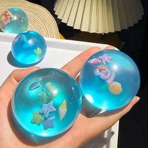 ของเล่นบีบมอลโทสสีฟ้าใส รูปทรงมหาสมุทร บอลบีบคลายเครียด สร้างบรรยากาศเย็นสบาย สำหรับเด็กและผู้ใหญ่ ของขวัญคลายความเครียด - Product Image 5