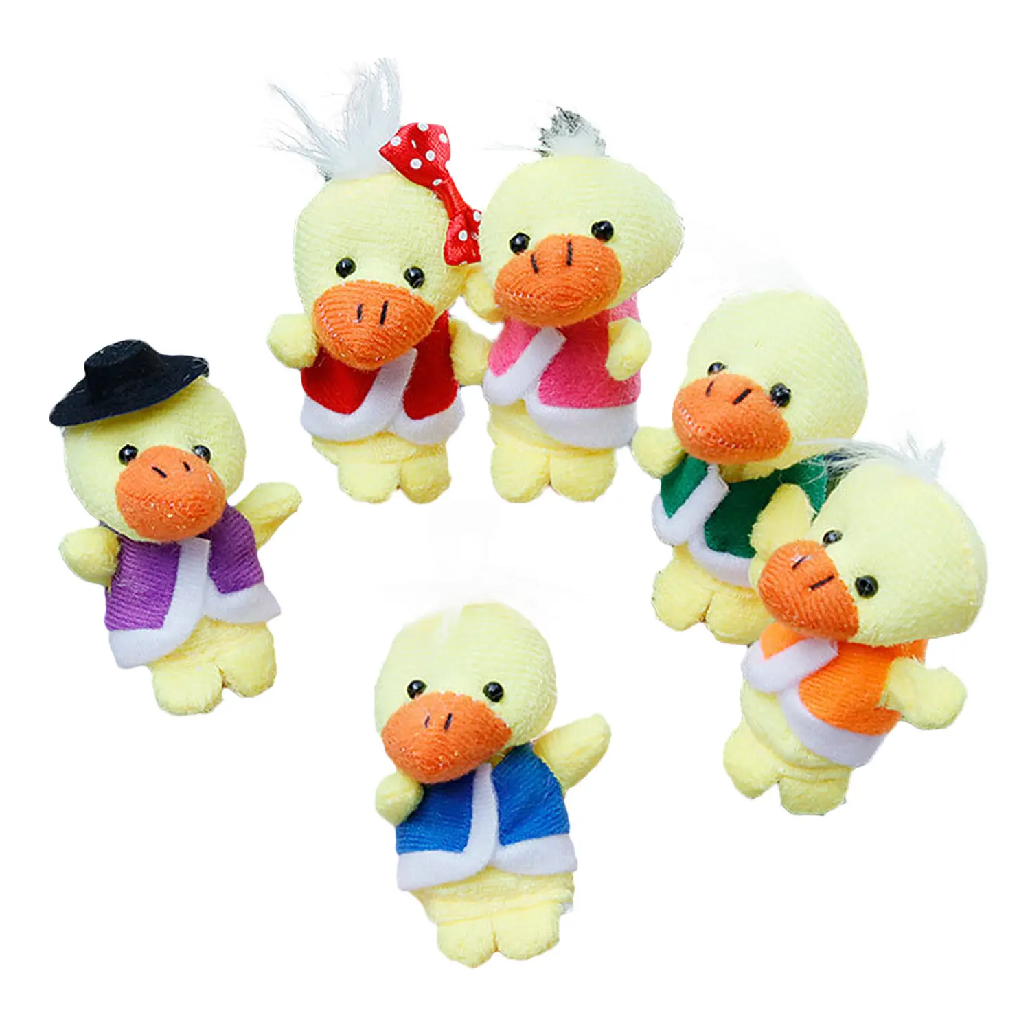 6 pièces unisexe Animal marionnette à main canard famille doigt marionnette en peluche jouets enfants théâtre histoire raconter apprentissage bébé PP coton