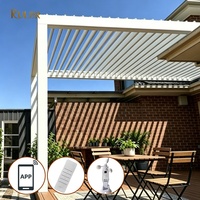 Pérgola Bioclimática de Aluminio Resistente al Viento para Restaurantes Comerciales y Terrazas de Cafés, Sistema de Protección Solar