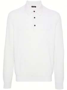 Suéter de polo de punto para hombre personalizado con cuello y mangas largas, suéter de punto para hombre de color sólido - Product Image 5